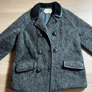 Vintage DuValls’ Women’s Jacket Coat Leather Trim